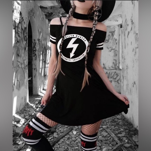 Marilyn Manson Lace Strap Dress